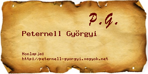 Peternell Györgyi névjegykártya