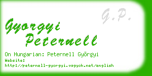 gyorgyi peternell business card