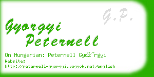 gyorgyi peternell business card